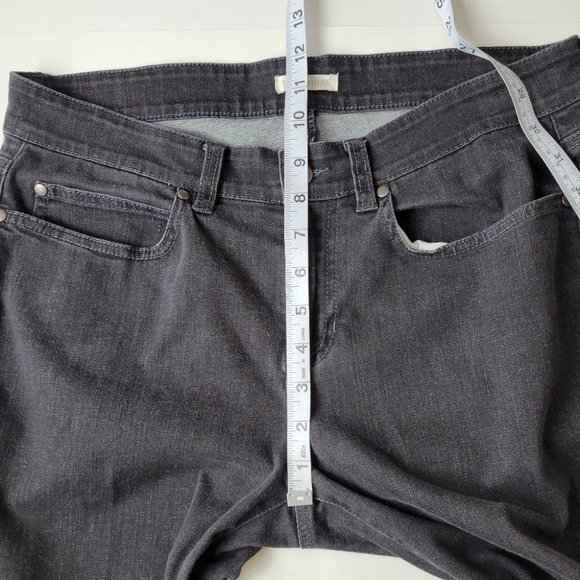 eileen Fisher Straight Leg Jeans Organic Cotton Black 10 - Picture 8 of 10